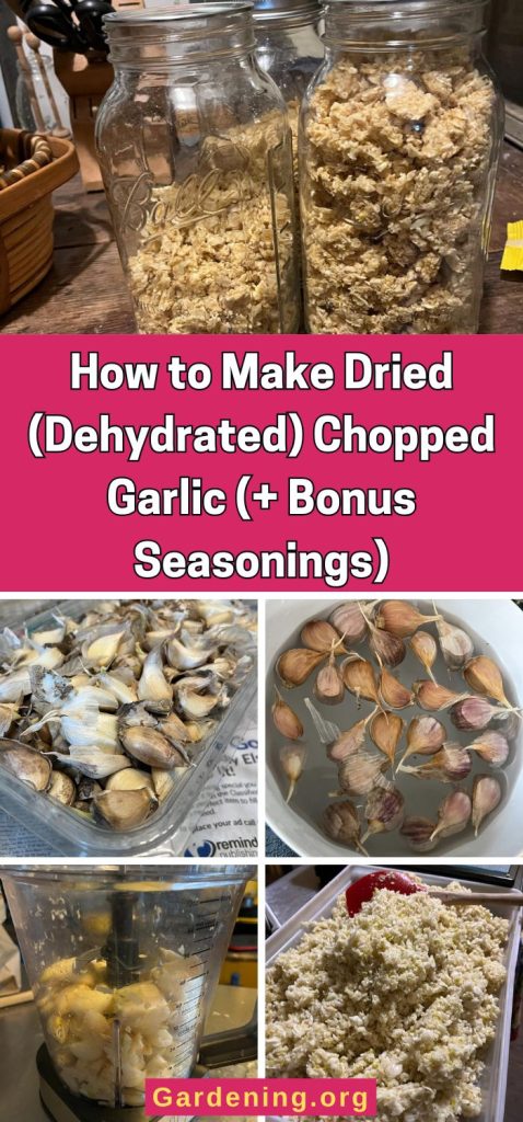 How to Make Dried (Dehydrated) Chopped Garlic (+ Bonus Seasonings) pinterest image