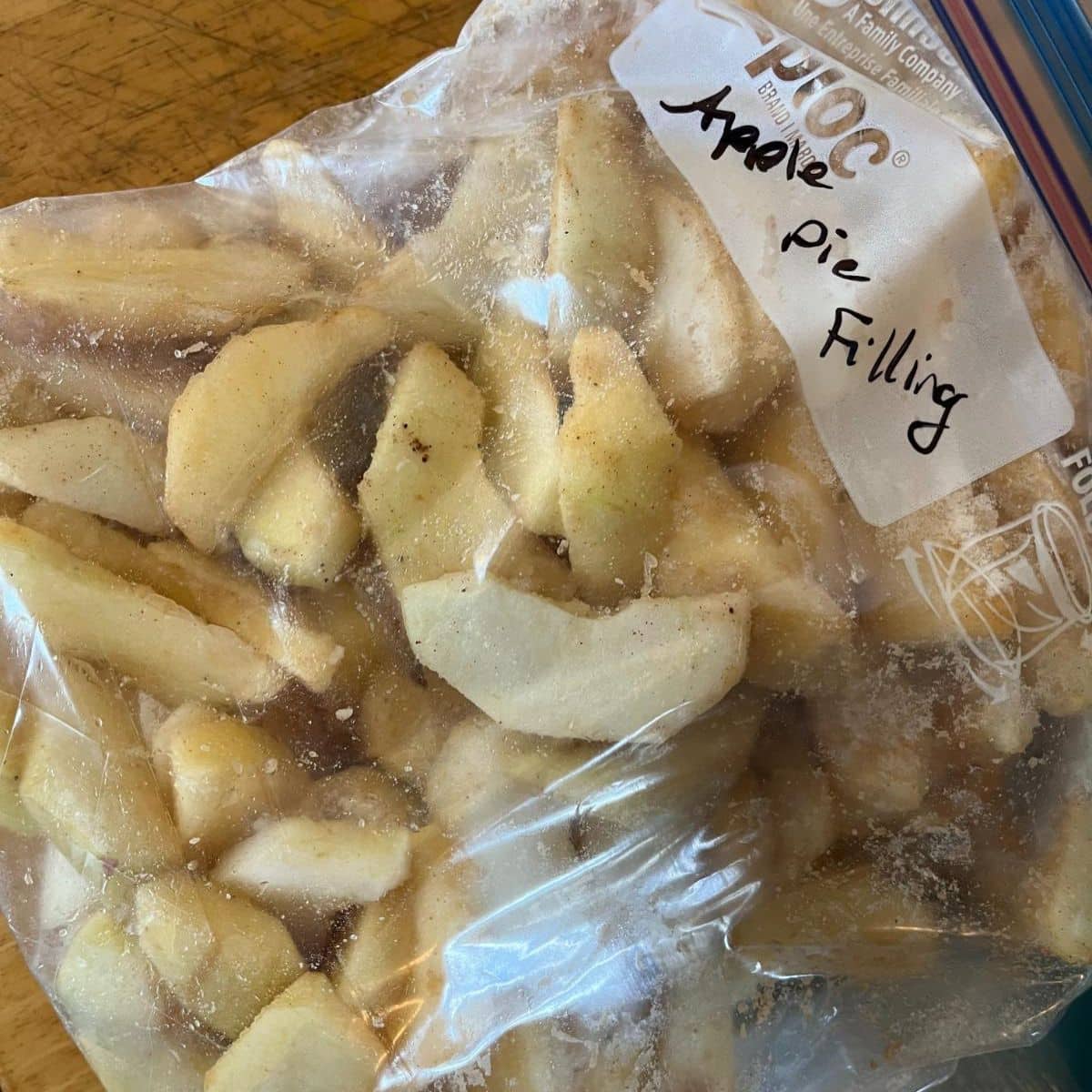 Easy Freezer Pie Filling in a bag