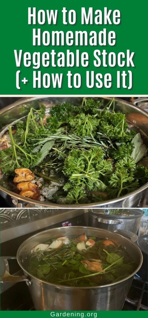 How to Make Homemade Vegetable Stock (+ How to Use It) pinterest image