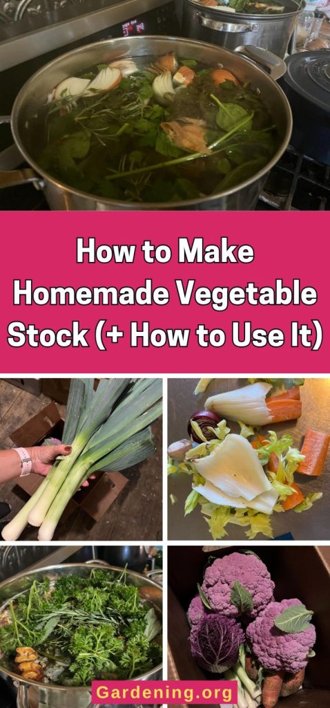 How to Make Homemade Vegetable Stock (+ How to Use It) pinterest image