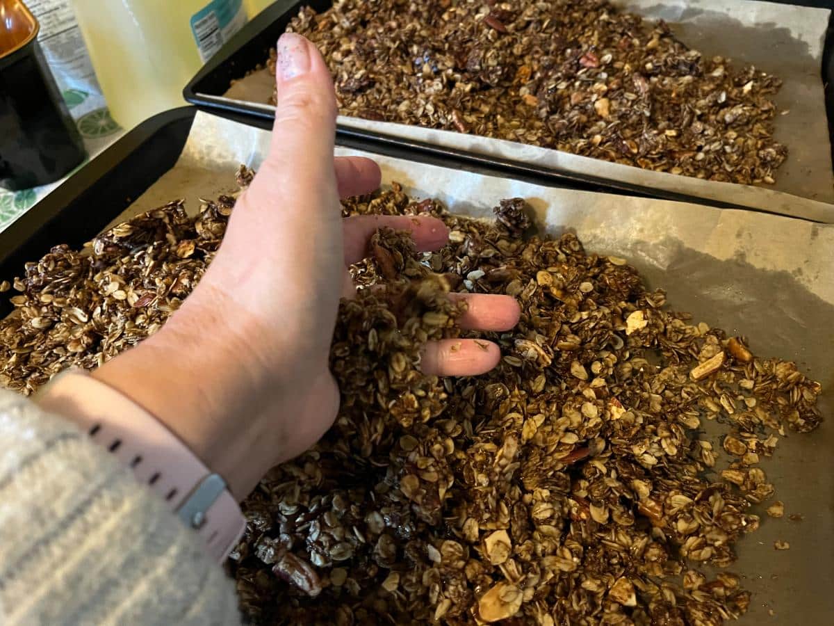 Finished homemade granola