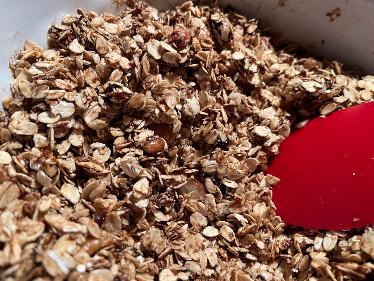 Nuts in granola mix