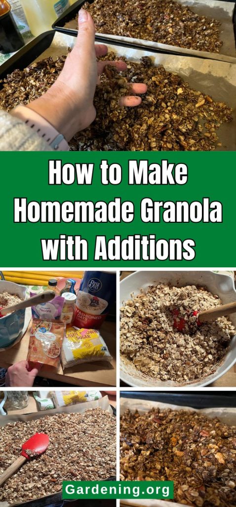 How to Make Homemade Granola with Additions pinterest image