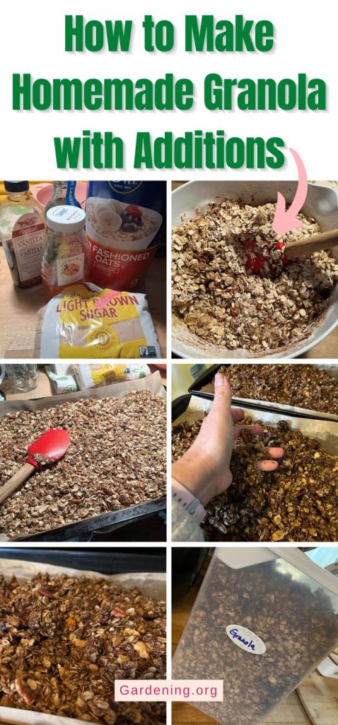 How to Make Homemade Granola with Additions pinterest image