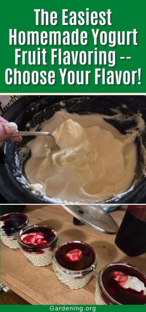 The Easiest Homemade Yogurt Fruit Flavoring -- Choose Your Flavor! pinterest image