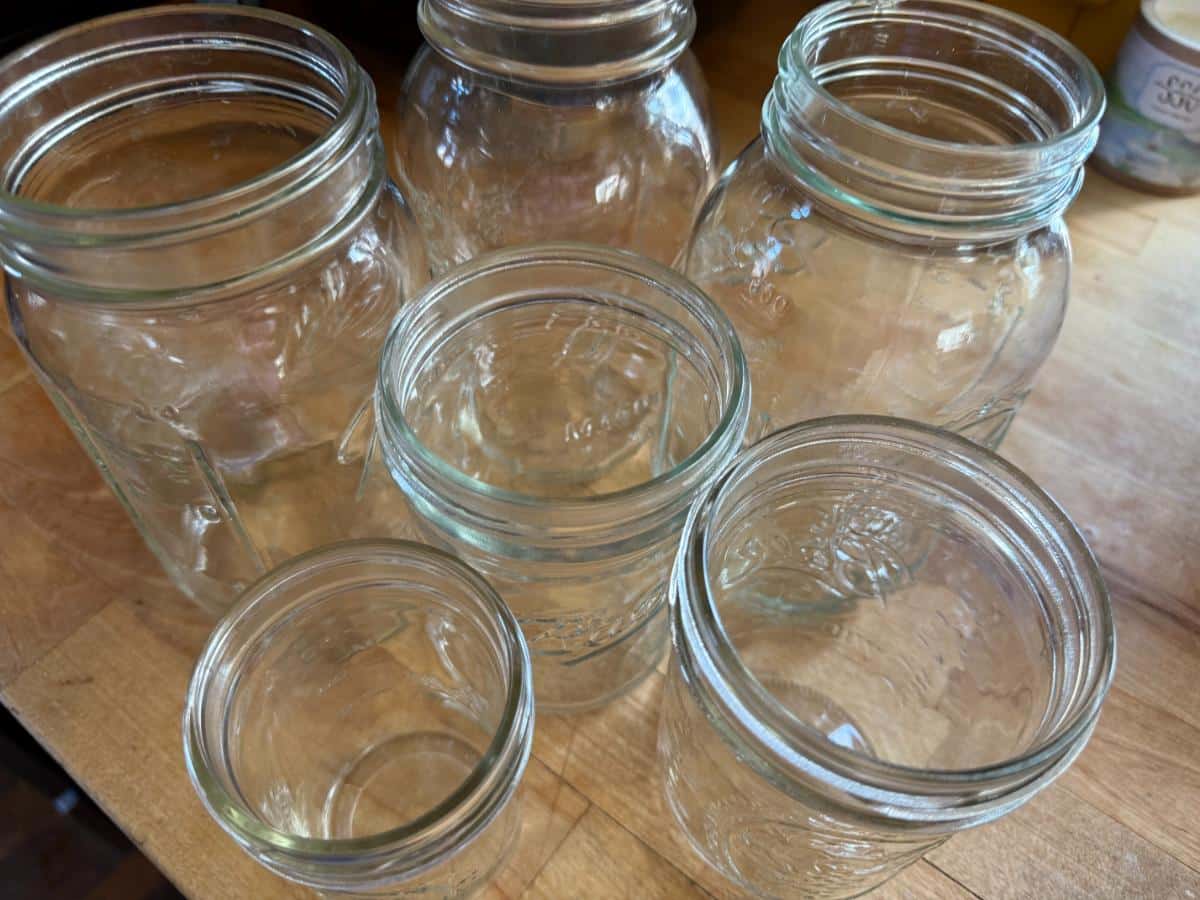 Variety of canning jar styles