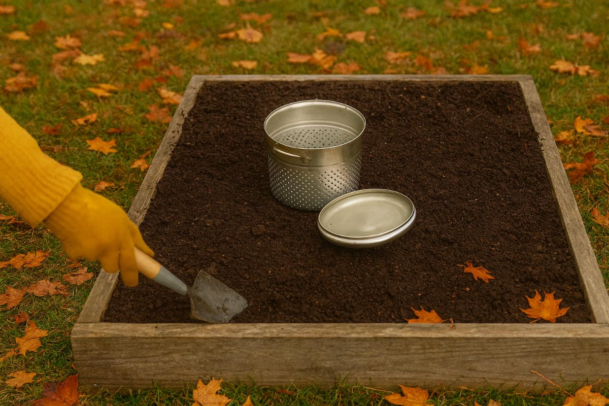 In ground garden worm composter