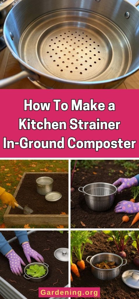 How To Make a Kitchen Strainer In-Ground Composter pinterest image