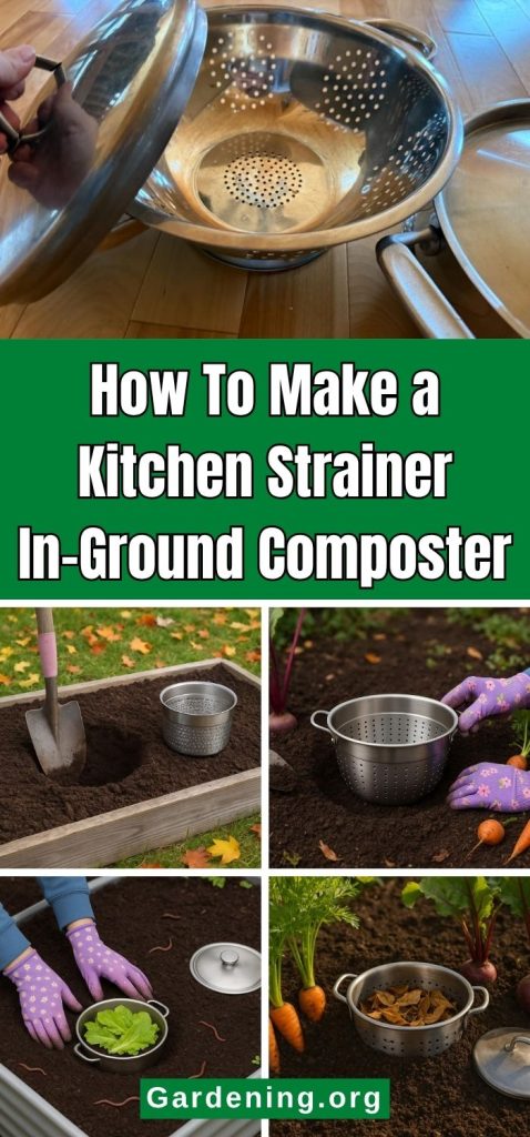 How To Make a Kitchen Strainer In-Ground Composter pinterest image