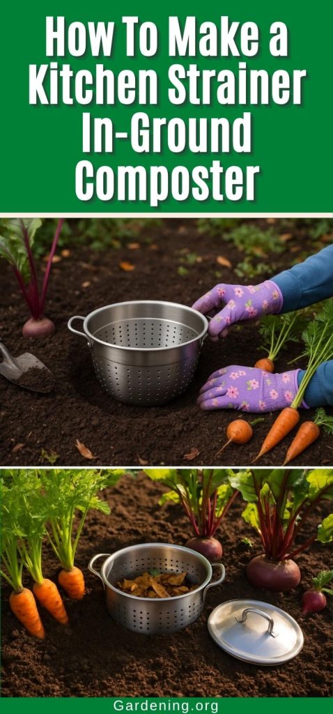 How To Make a Kitchen Strainer In-Ground Composter pinterest image