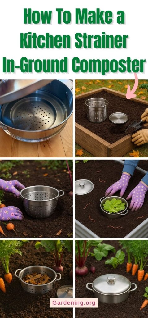 How To Make a Kitchen Strainer In-Ground Composter pinterest image