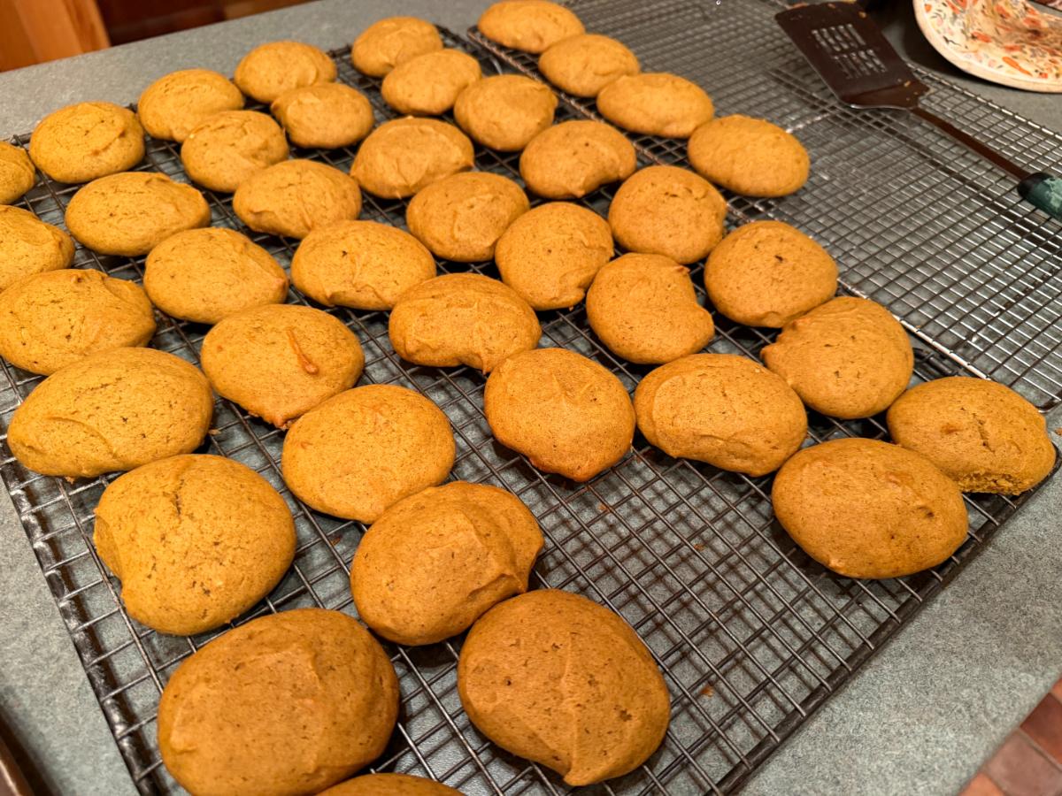 Cooling pumpkin Whoopie pies