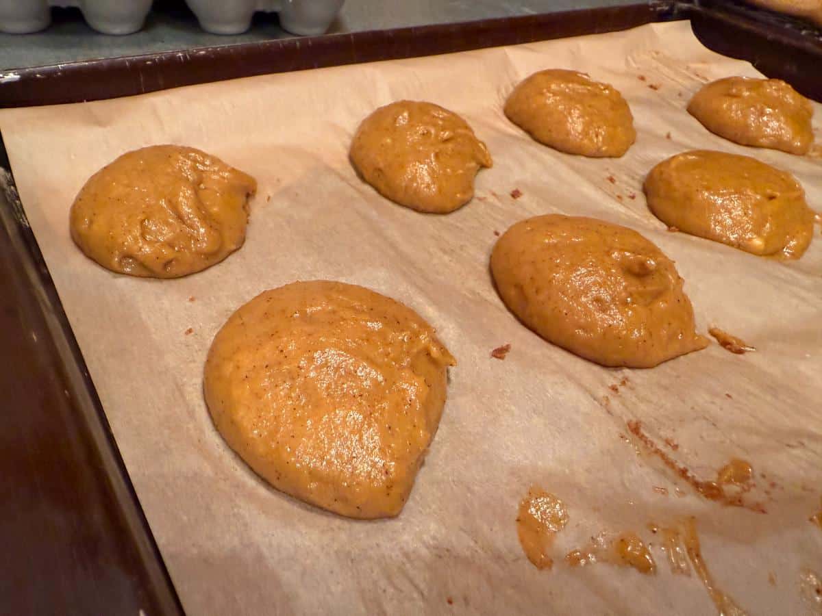 Pumpkin Whoopie Pies before baking